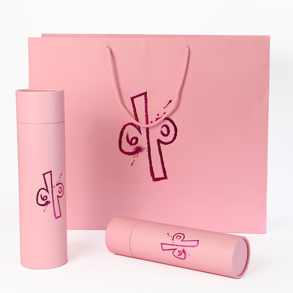 Custom paper bags with consistent material, color, and handle style for branding consistency